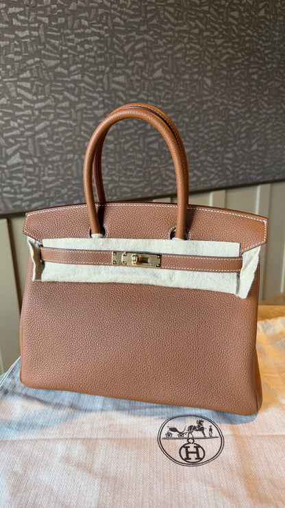 Birkin 30 gold Togo gold hardware Z stamp (2021)