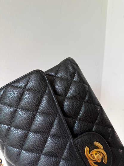 Chanel classic double flapbag medium caviar 30-serie (2020)