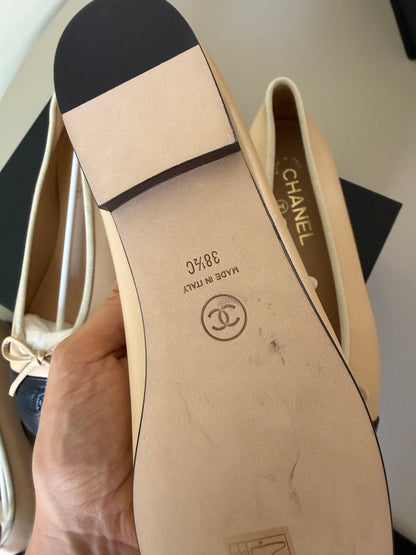 Chanel ballerina beige size 38.5