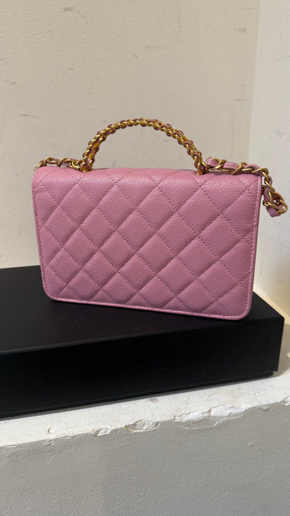 Caviar wallet on chain pink with chip