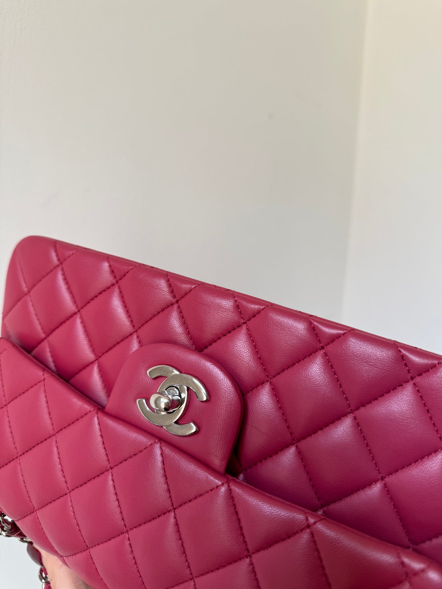 Chanel pink small flap bag 2018
