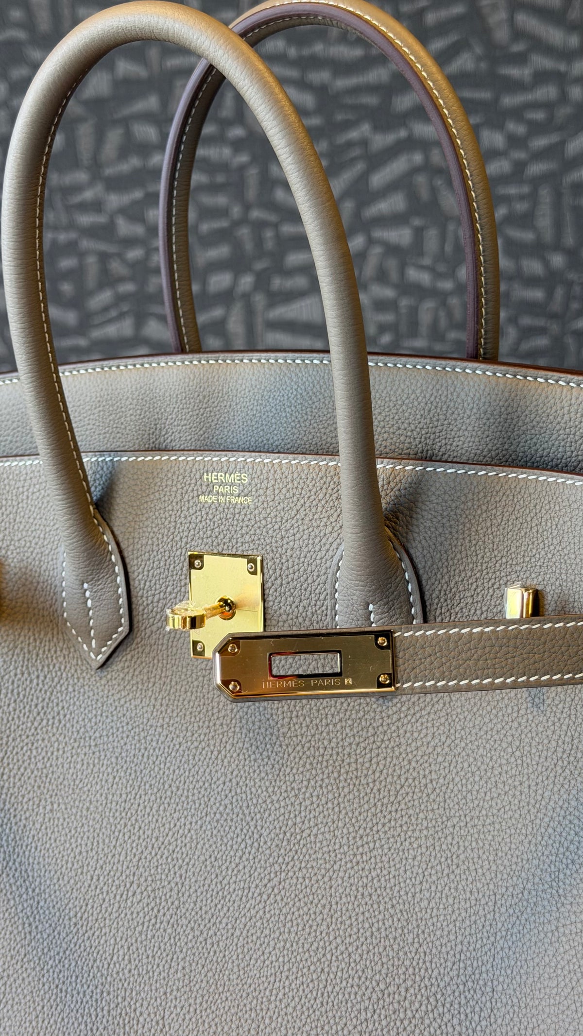 Hermes Birkin 35 etoupe with gold hardware - brand new - K stamp