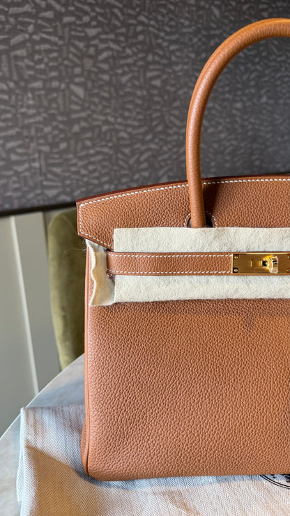 Birkin 30 gold Togo leather gold hardware Z stamp - 2021