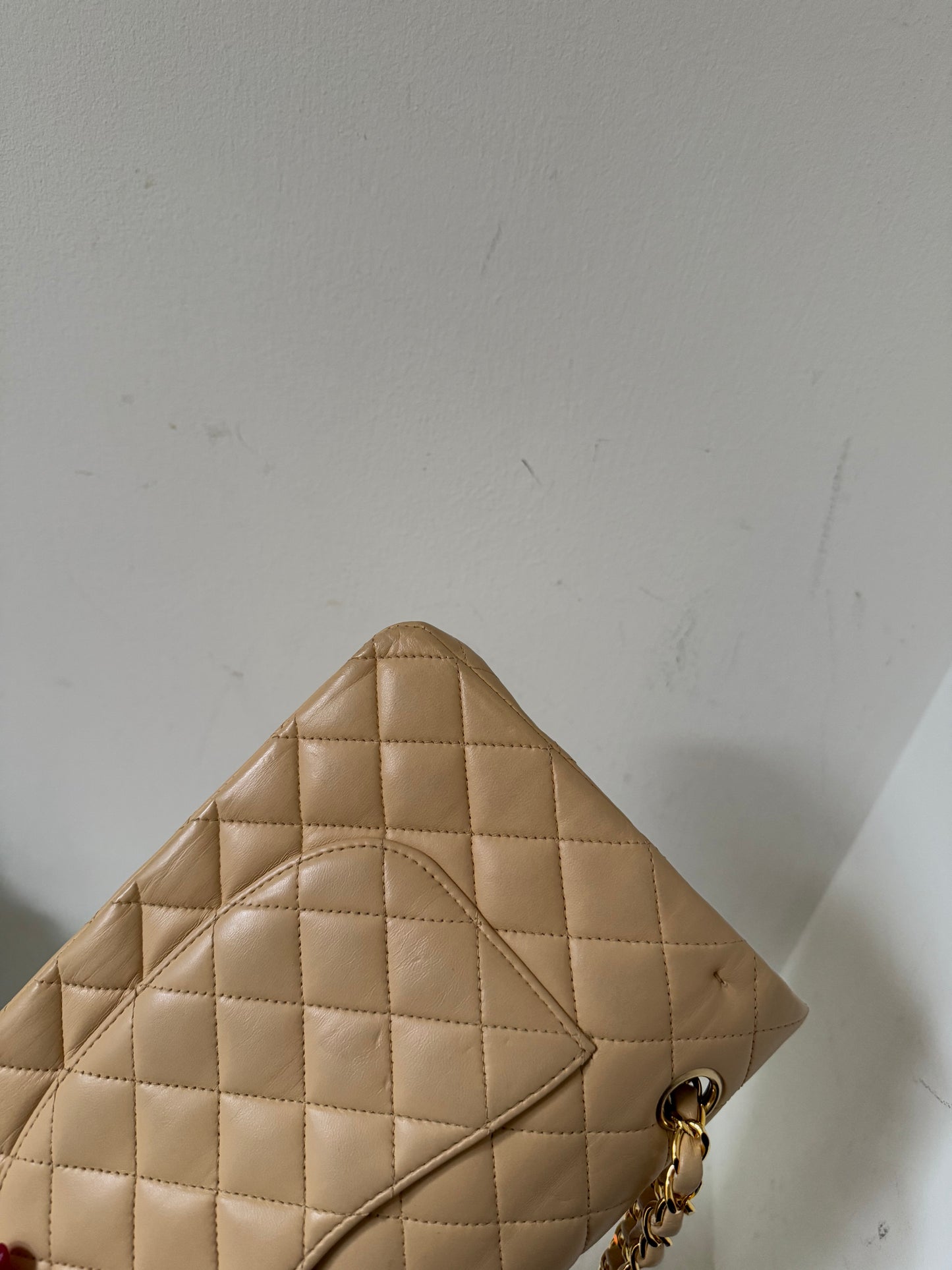 Chanel medium flap bag in beige 2009