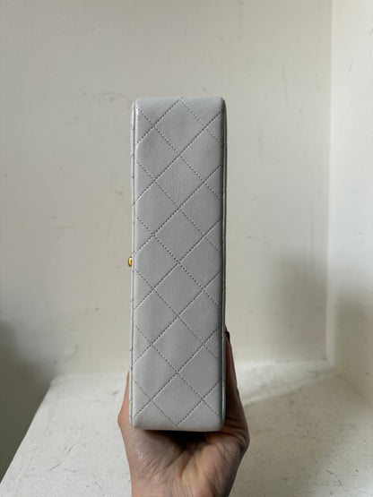 Chanel white small vintage lambskin