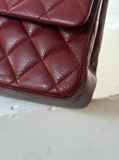 Chanel red caviar medium flapbag 15 serie