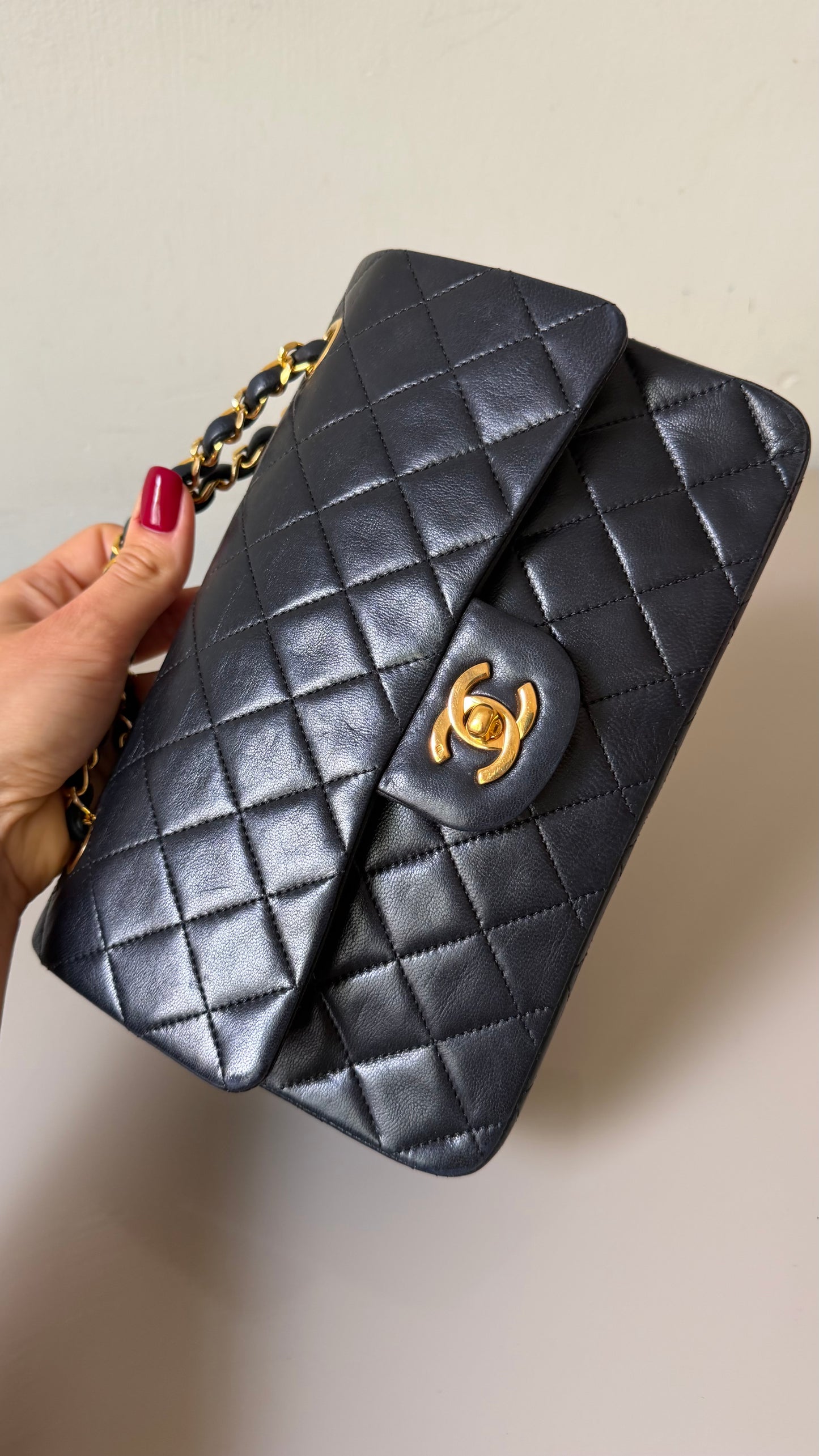 Chanel small black vintage flapbag