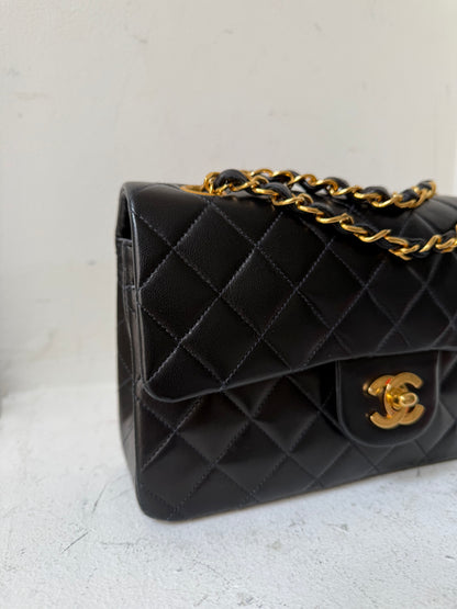 Chanel black small flapbag 2 series