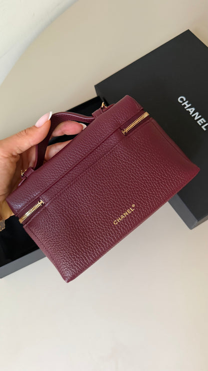 Chanel LP vanity burgundy leather