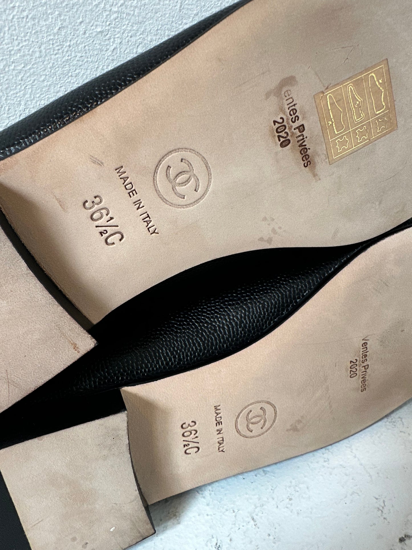 Chanel black ballerinas size 36,5