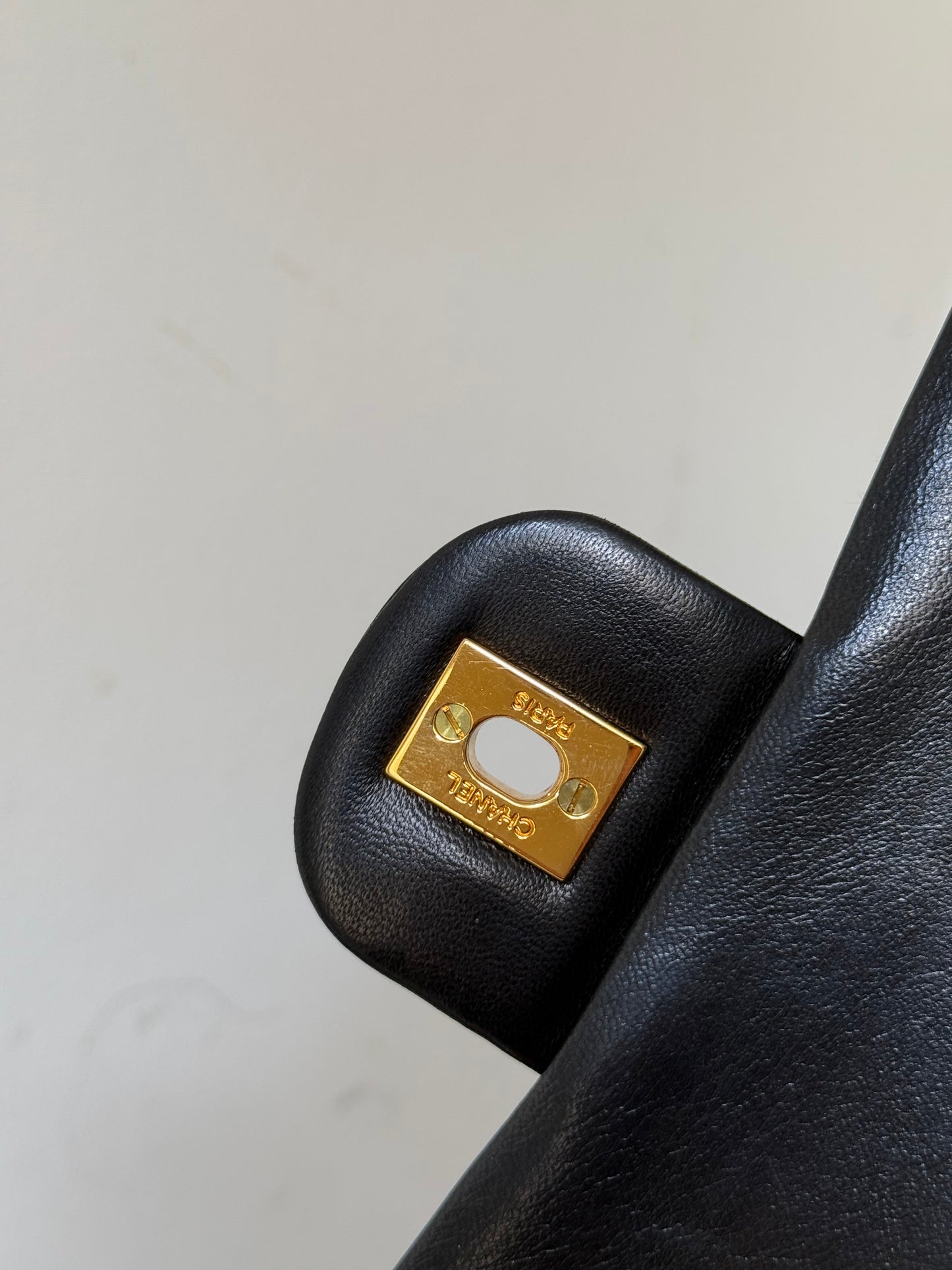 Chanel black small flapbag 2 series