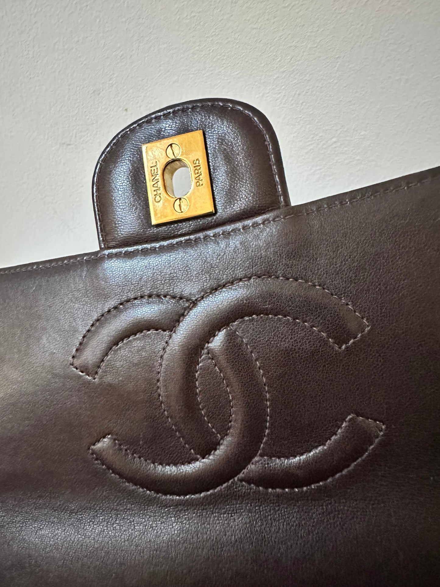 Chanel vintage Kelly chocolate brown