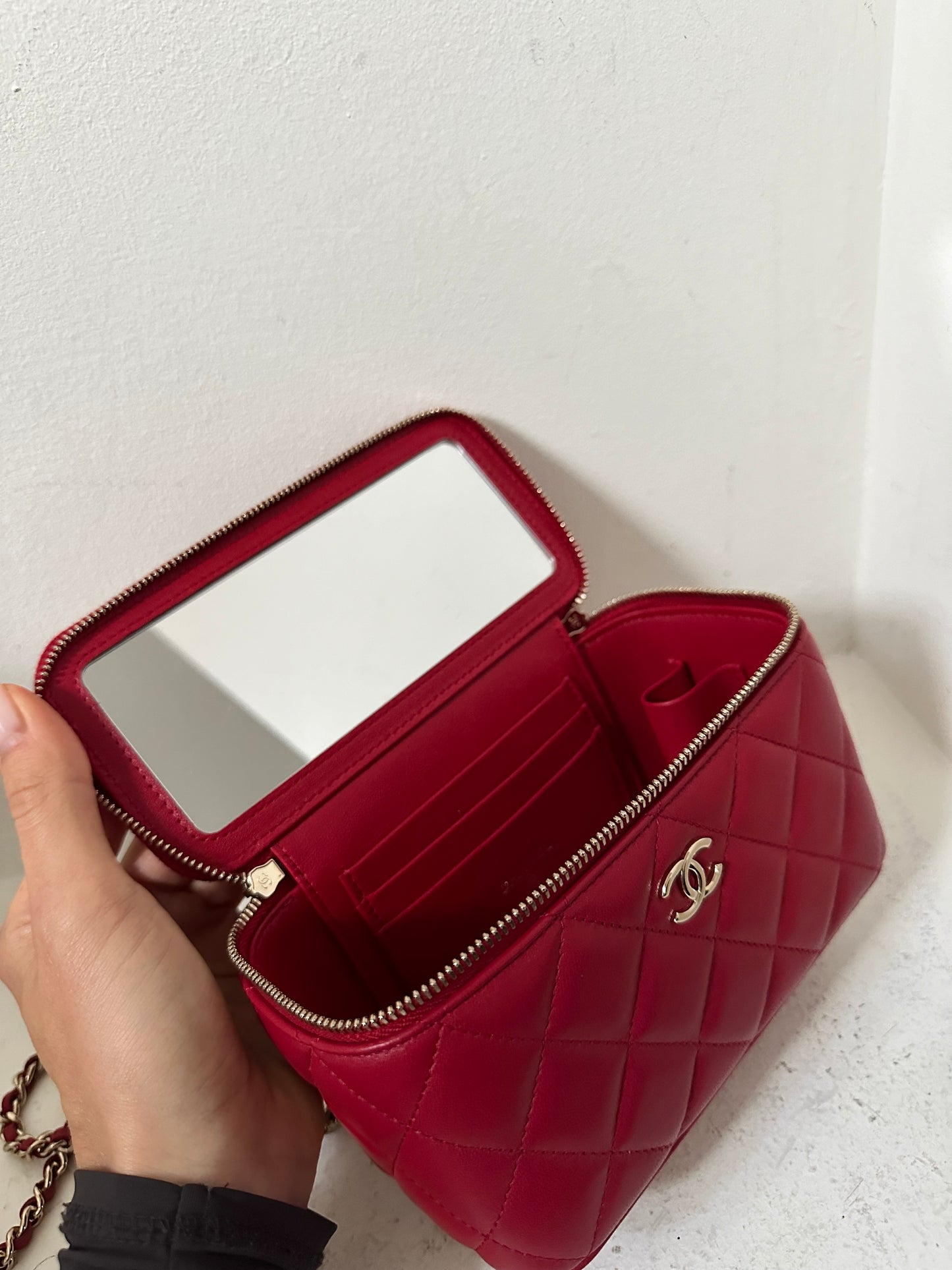 Chanel vanity mini bag with chain