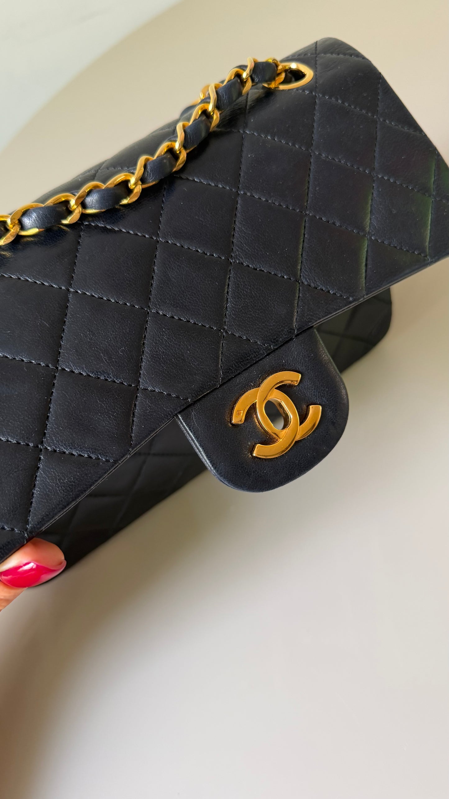 Chanel small black vintage flapbag