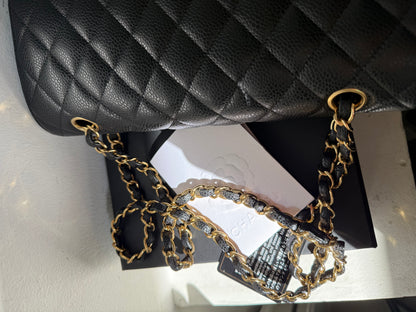 Chanel classic double flapbag medium caviar 30-serie (2020)