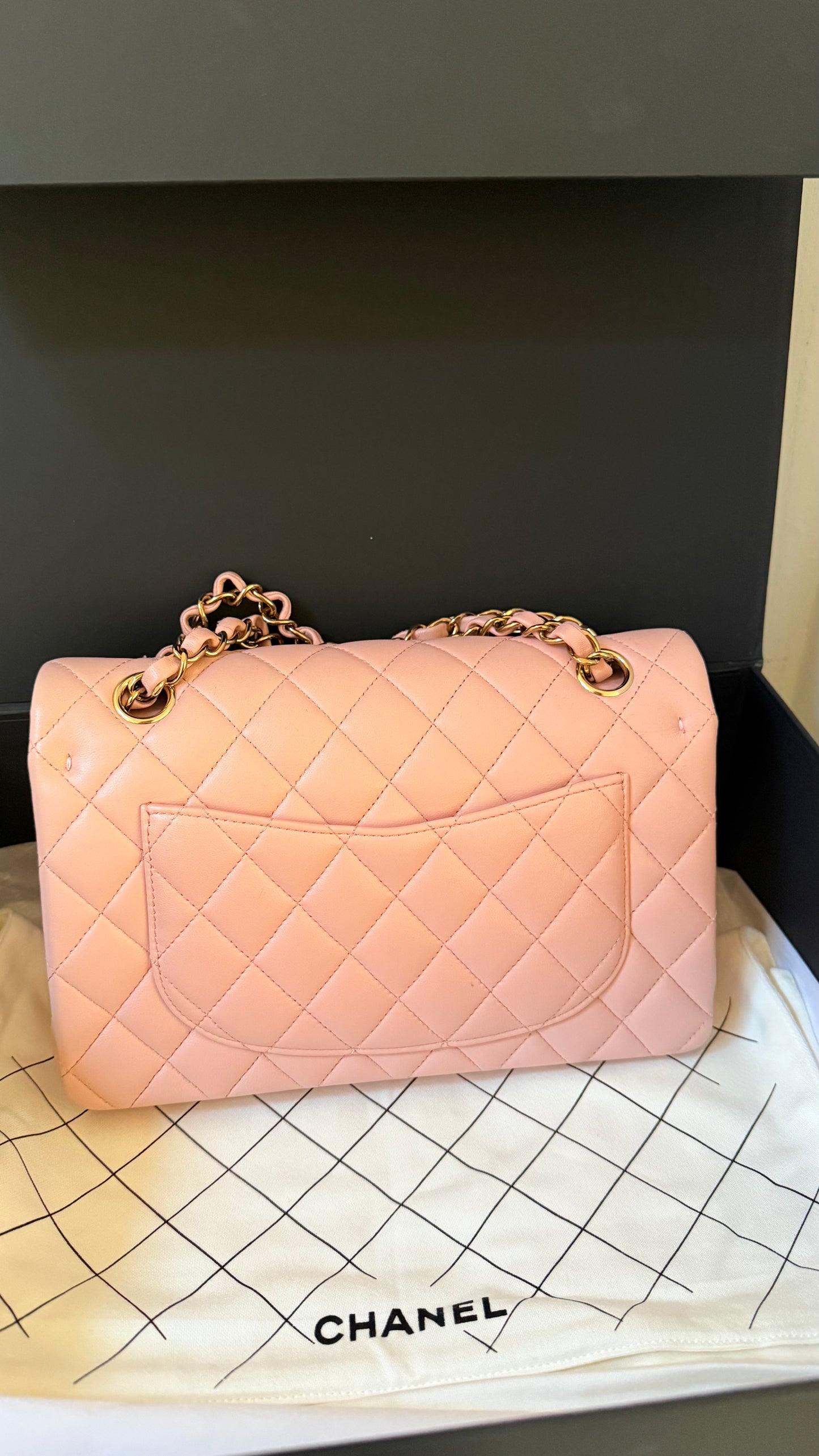 Chanel baby pink small lambskin 2023 classic flap