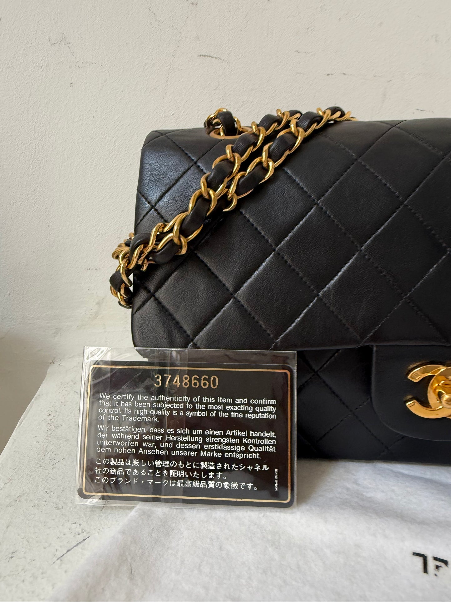 Chanel medium black lambskin 3 series (1997-1999)