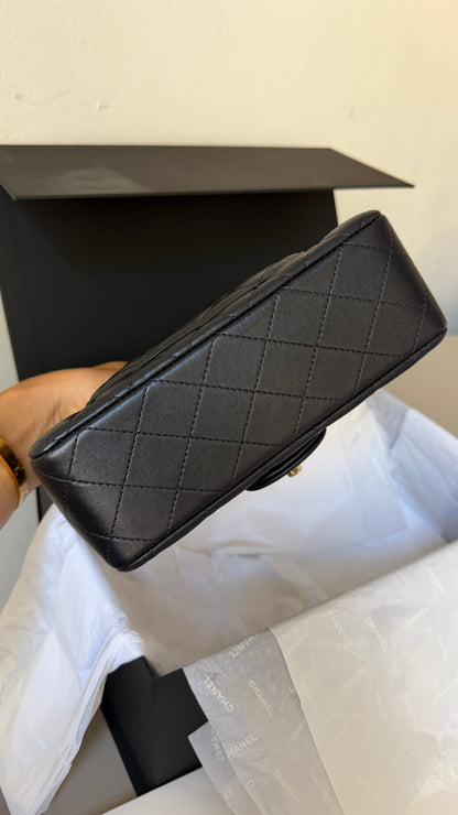 Chanel mini top handle black full set