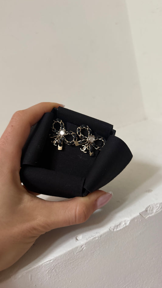 Chanel earrings bowtie