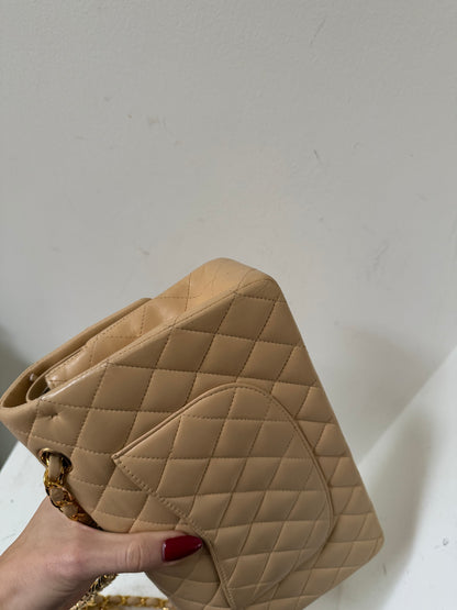Chanel medium flap bag in beige 2009