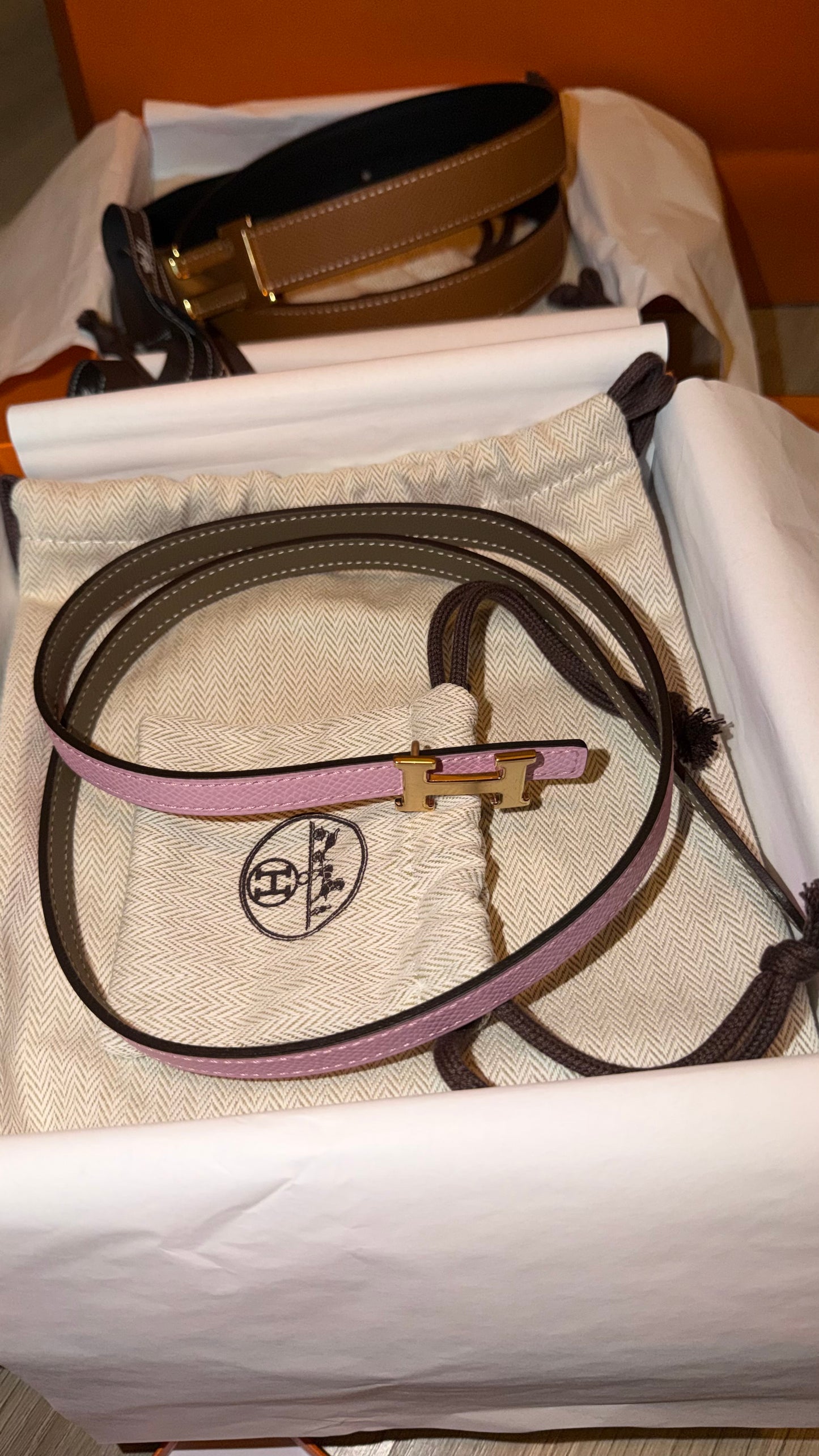 Mini H belt Hermes, worn once