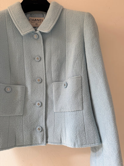 Chanel blue vintage blazer size 38 FR