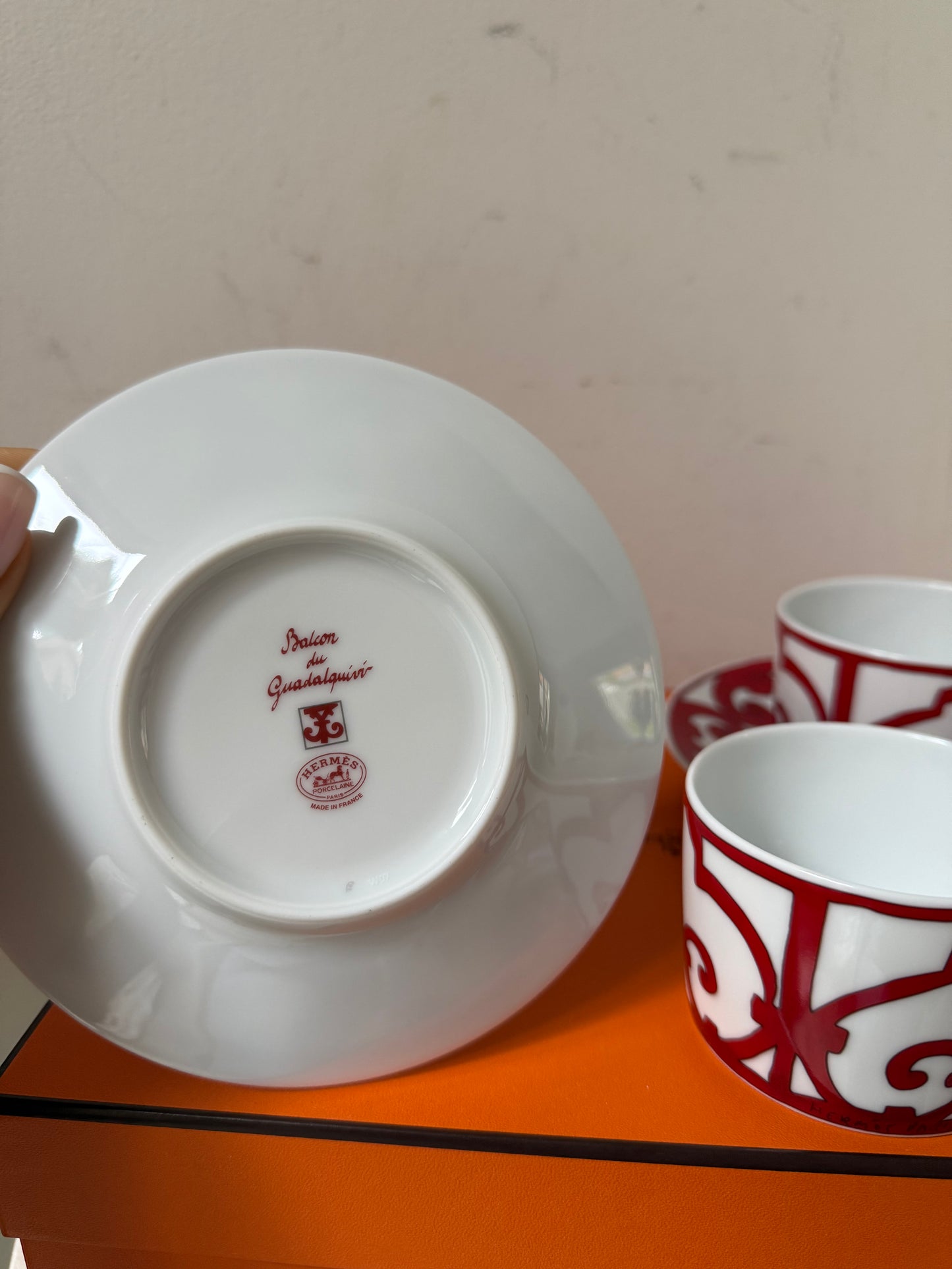 Hermes Balcon du Guadalquivir tea cup and saucer
