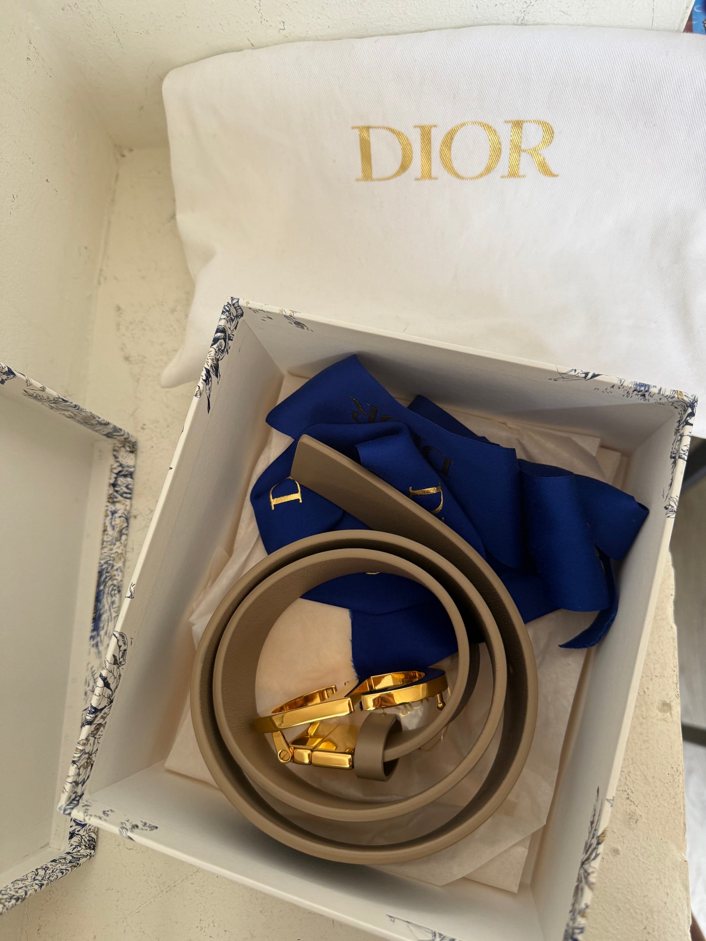 Dior 35mm Montaigne belt - 75cm
